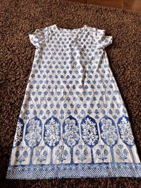 Jude Connally size small white/blue dress